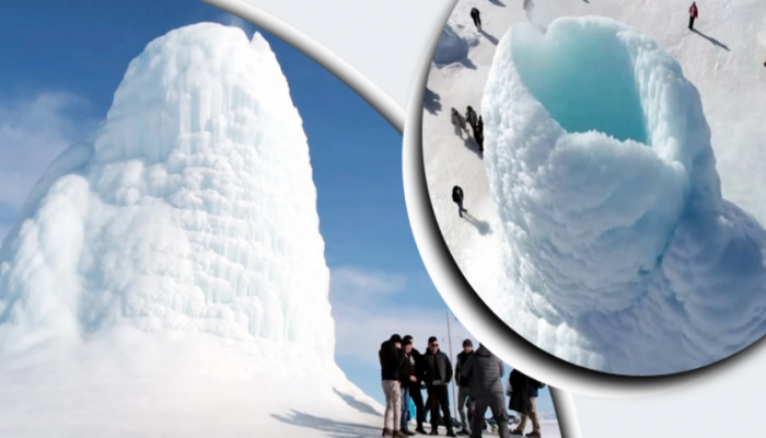 ৪৫ ফুট লম্বা বরফ আগ্নেয়গিরির সন্ধান