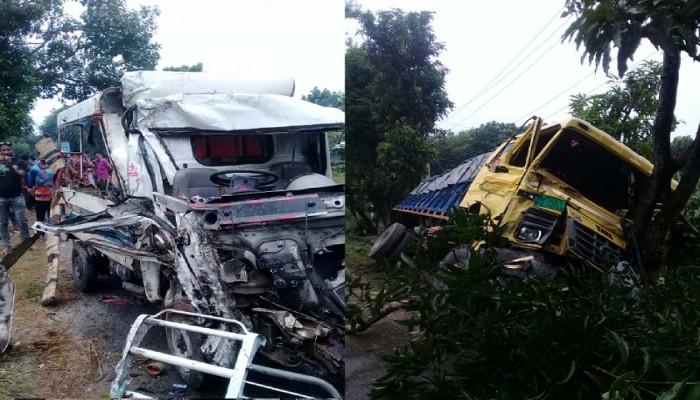 রাজশাহীর পুঠিয়ায় ট্রাক-লেগুনার সংঘর্ষে নিহত ২, গুরুতর আহত ১০