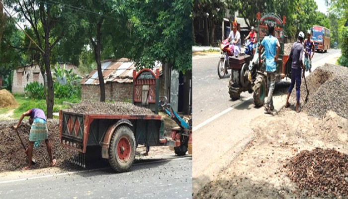 রাজশাহীতে সড়ক মেরামতে অনিয়মের প্রতিবাদ করায় যুবলীগ নেতাকে পেটাল ঠিকাদার