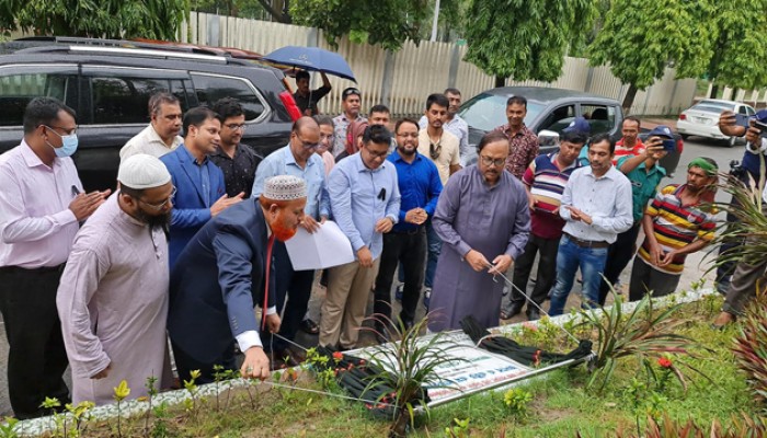 রাজশাহী জেলা জজ বাংলো গেট নির্মাণ কাজের ভিত্তিপ্রস্তর স্থাপন