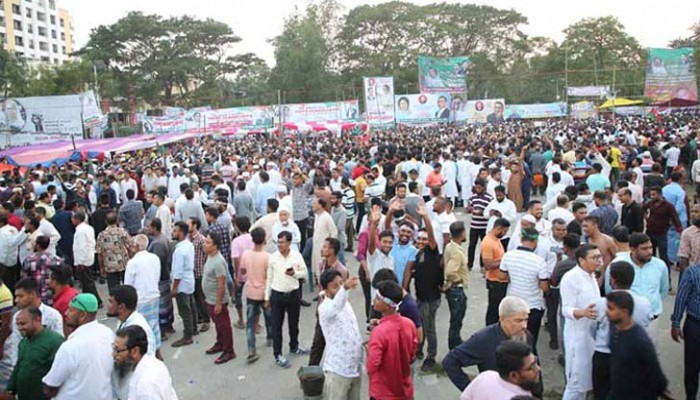 তিন ঘণ্টা আগেই বরিশালে বিএনপির সমাবেশ শুরু