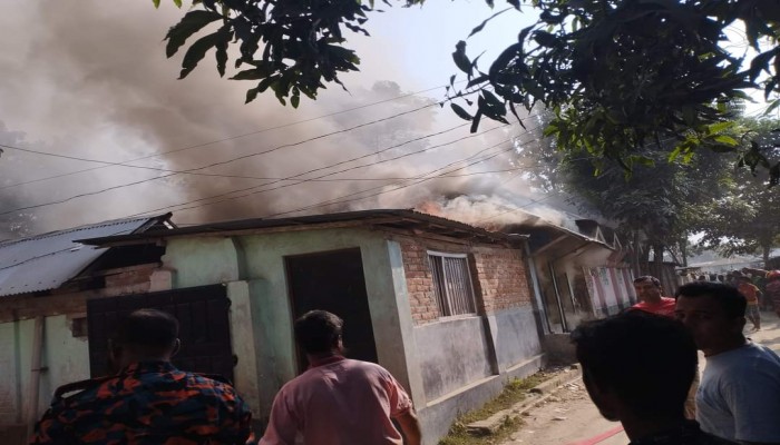 রাণীশংকৈল পৌরশহরে ভয়াবহ অগ্নিকান্ডে প্রায় ৪ লক্ষ টাকার ক্ষয়ক্ষতি