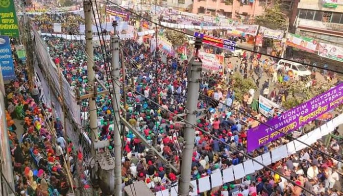 নয়াপল্টনে বিএনপির গণঅবস্থান শুরু