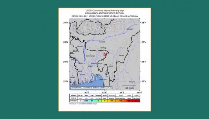 সিলেটে ৫ মাত্রার ভূমিকম্পে কাঁপল রাজধানী