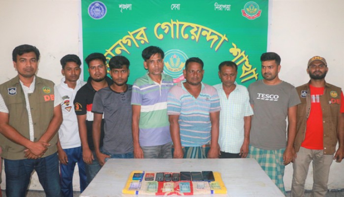 আরএমপি ডিবি’র অভিযানে ৭ জুয়াড়ি আটক