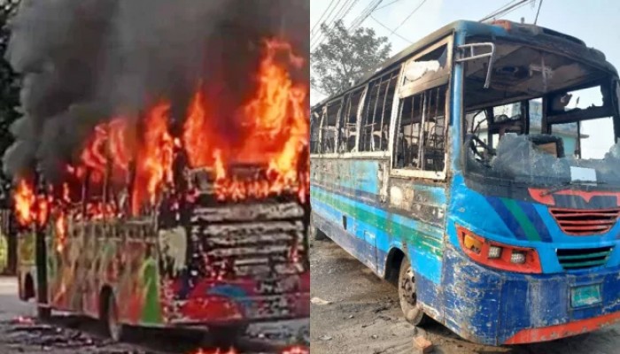 ঢাকায় অবরোধের প্রথম দিনে ২ বাসে আগুন, গ্রেপ্তার ১৫৮