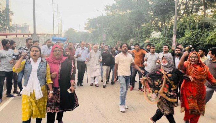 রিজভীর নেতৃত্বে কারওয়ানবাজার ও দয়াগঞ্জে পিকেটিং