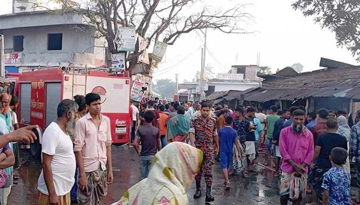 শর্টসার্কিটের আগুনে ছাই ১৫ দোকান