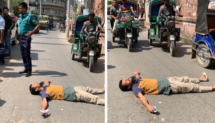 পরীক্ষা না দিতে পারলে মরে যাব স্যার’, রাস্তায় বিসিএস পরীক্ষার্থীর গড়াগড়ি