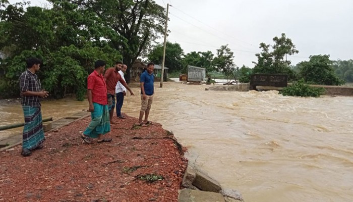 কলমাকান্দায় ফের পানি বৃদ্ধি, বন্যার আশঙ্কা