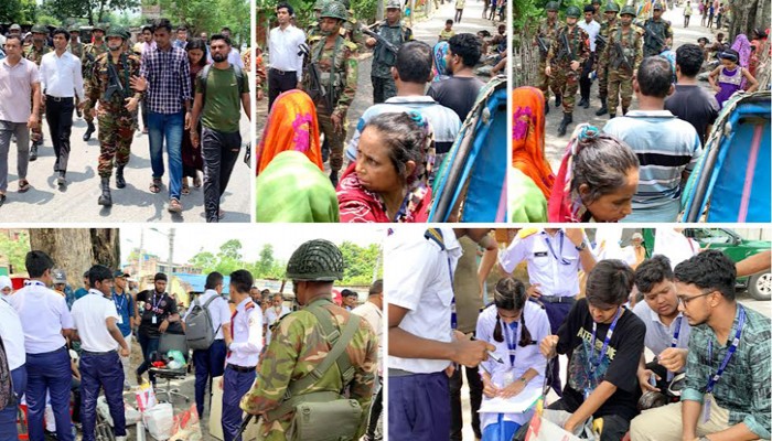 রাজশাহীতে লুট হওয়া মালামাল উদ্ধারে মাঠে নেমেছে সেনাবাহিনী