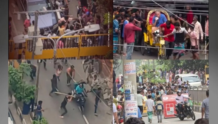 অটোরিকশাচালকদের তাণ্ডব, ছবি তুললেই লাঠিপেটা