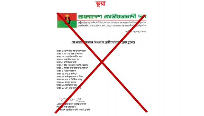 ঢাকার ১৪টি আসনে বিএনপির প্রার্থী তালিকা চূড়ান্ত নিয়ে যা জানা গেল