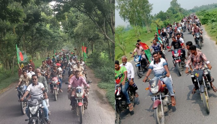 নওগাঁ-২ আসনে বিএনপির লিফলেট বিতরণ কর্মসূচি