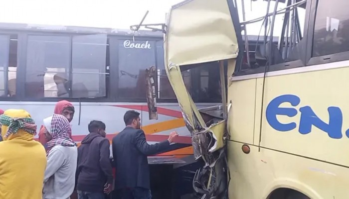 সিলেটে দুই বাসের মুখোমুখি সংঘর্ষে দুইজন নিহত