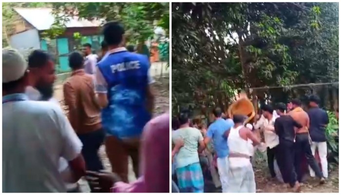 পুলিশের উপস্থিতিতেই দুই পক্ষের সংঘর্ষ, নারীসহ আহত ১৫