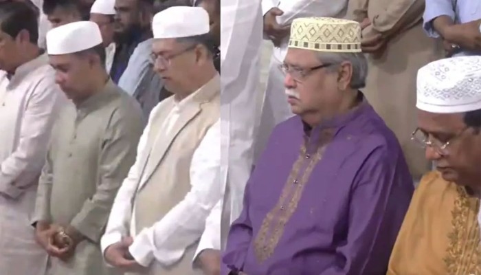 জাতীয় ঈদগাহে ঈদের নামাজ আদায় করলেন রাষ্ট্রপতি ও প্রধানমন্ত্রী
