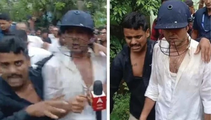 তৃণমূলের সম্পাদক অভিষেকের ওপর অতর্কিত হামলা, ডিম-জুতা নিক্ষেপ
