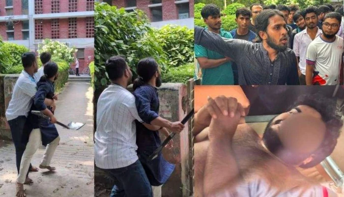 প্রক্টরের সঙ্গে অসৌজন্যমূলক আচরণের জের, সাবেক ছাত্রলীগ কর্মীসহ কয়েকজনকে প্রকাশ্যে পেটালেন রাকসুর আম্মার