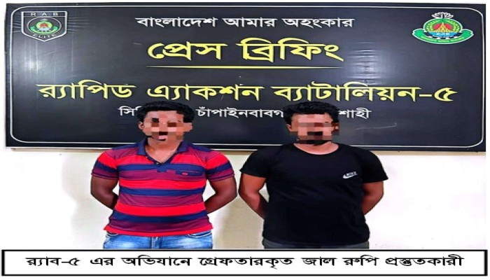 র‌্যাবের অভিযানে ৪৩ লাখ টাকার বিদেশি জাল নোটসহ গ্রেফতার ২